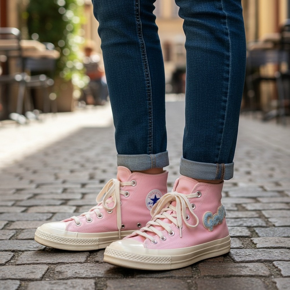Converse Golf Le Fleur Chuck 70 Hi Pink Blue Chenille 167478C Mens 6 Womens 8